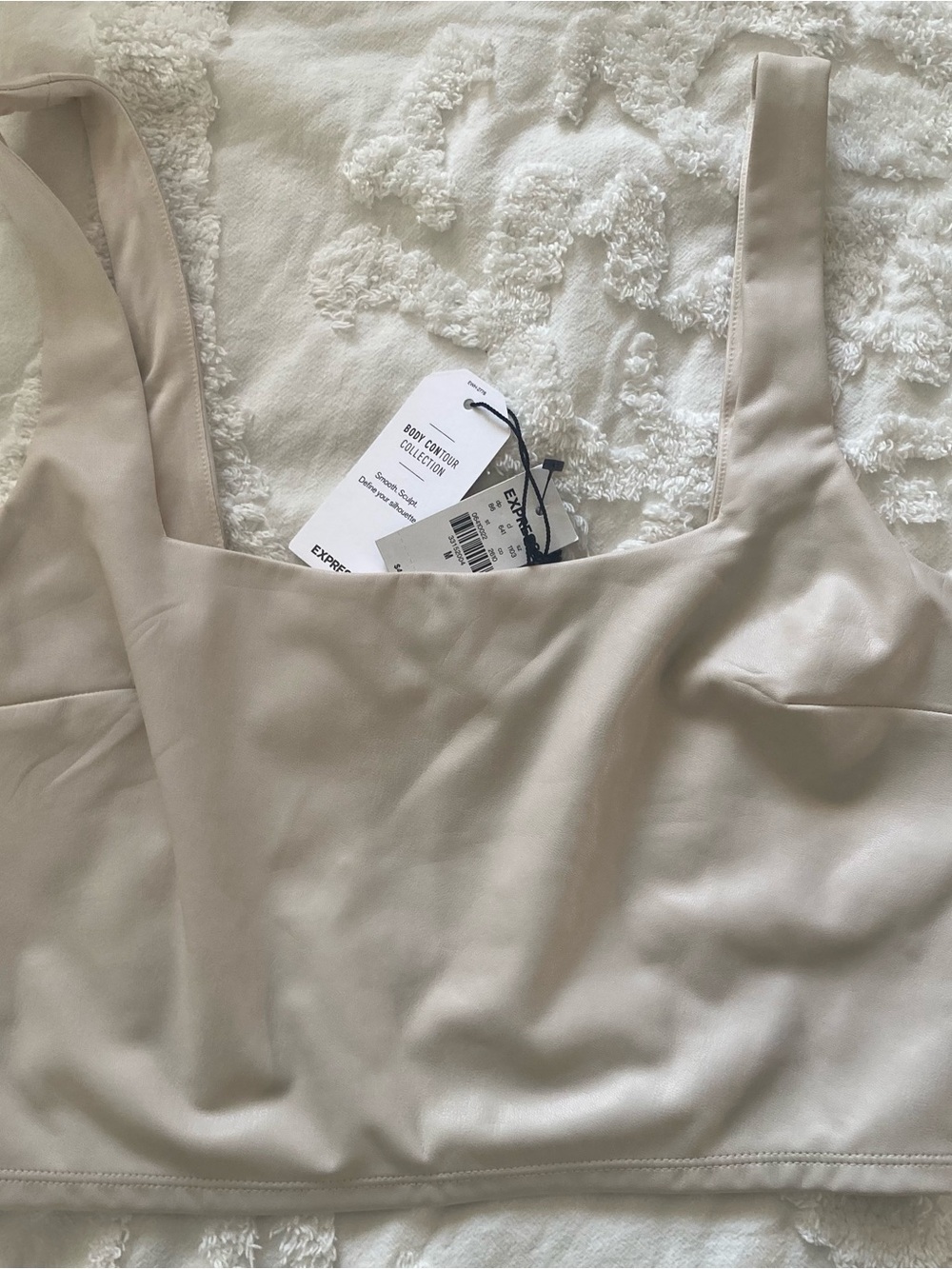 Express Satin Sculpted Bralette in Light Taupe